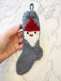 Knitted Mini Santa Stocking — Free Knitting Patterns