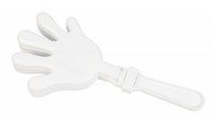 a white plastic glove with one hand on the wrist and two fingers extended to the other