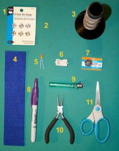 sewing supplies laid out on top of a blue table with scissors, thread and needle tips