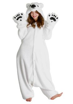 Polar Bear Kigurumi Bear Halloween, Halloween Onesie, Bear Costume, Cute Sleepwear, Animal Costumes, Bear Outfits, Onesie Pajamas, Normal Clothes, Pajamas Comfy