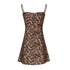 FREE SHIPPING Leopard Plaid Strap Mini Dress JKP1108 Leopard Print Cami, Princess Silhouette, Mini Cami Dress, Custom Size Dresses, Empire Waist Dress, Empire Dress, Tea Length Dresses, Slim Fit Dresses, Dress Silhouette