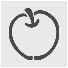 an apple that is in the middle of a square frame with arrows pointing to it