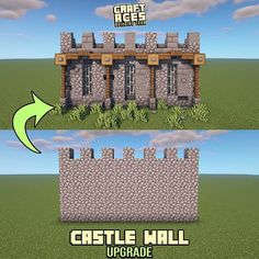 an image of a castle wall in minecraft