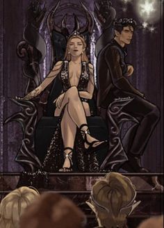 an image of two people sitting on a throne