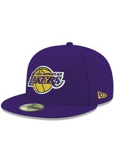 This Los Angeles Lakers Purple Fitted Hat features a front embroidered team logo on a structured polyester crown with flat visor that can be curved and fitted 59FIFTY sizing. You'll be ready to show your Lakers pride with this Cap! Go Lakers! Front embroidered team logo, Fashion alternate colorway, Side New Era logo, Fitted 59FIFTY sizing, Polyester material, Wipe clean with cloth or cleaning kit, 4 Lakers Hat, Lakers Colors, Lakers Team, Lakers T Shirt, Lakers Logo, New Era Logo, Purple Fits, Nba Logo, Cap Mens