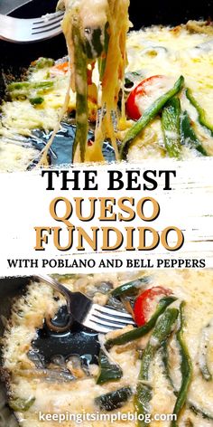 Queso fundido is the ultimate cheesy Mexican dip. Cheese is melted in a pan with peppers and seasonings until gooey and delicious. Serve it with fresh tortillas, tortilla chips or your favorite veggies. Perfect as an appetizer, for a party, or for game day.