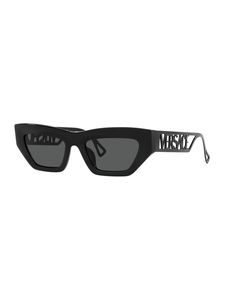 Versace Woman  Black Size: 53 Contemporary Black Sunglasses With Gradient Lenses, Black Acetate Cat Eye Sunglasses For Summer, Trendy Black Acetate Cat Eye Sunglasses, Modern Black Acetate Cat Eye Sunglasses, Versace Logo, Cat Eye Sunglasses, Neiman Marcus, Versace, Tops Designs