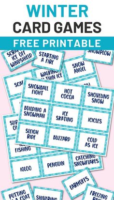 printable winter card games for kids to play with