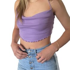 Urban Outfitters Lavender Lettuce Trim Ribbed Cami Cowl Neck.Size S Nwt Urban Outfitters Lavender Lettuce Trim Ribbed Cami Top Cowl Neck Adjustable Criss-Cross Back Straps Size S Trendy Solid Purple Top, Trendy Purple Solid Color Top, Fitted Purple Seamless Crop Top, Fitted Purple Tank Top For Spring, Solid Color Cami Crop Top For Spring, Purple Seamless Crop Top For Summer, Spring Fitted Lavender Tank Top, Trendy Purple Cami Tank Top, Fitted Purple Cami Tank Top