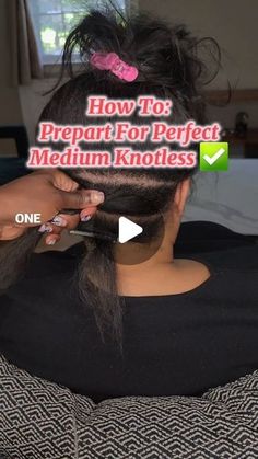 How To Part Braids, Parting Medium Knotless Braids, Medium Knotless Parting Chart, How To Braid My Own Hair Tutorials, Ways To Part Hair For Braids, Diy Medium Knotless Braids, Medium Parting Chart For Braids, Parting Chart For Braids Medium, Parts For Medium Knotless Braids