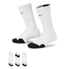 Nike EliteKids' Basketball Crew Socks (3 Pairs)GET IN THE GAME.When you’re ready to hit the court, the Nike Elite Socks are the perfect teammate. Soft, cushiony and powered by Dri-FIT technology, this 3-pair set is an easy slam dunk. Dri-FIT technology helps keep your feet dry and comfortable.Targeted cushioning on the bottombrings extra comfort while you run and jump.Midfoot arch band gives snug support.Mesh at the top of the foot and ankle brings breathability. More Details: Size: Youth 5Y-7Y Nike Elite Socks, Kids Basketball, Nike Elite, Sock Packs, Elite Socks, Slam Dunk, Boy Shoes, The Court, Boys Shoes