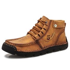 Category:Oxfords,Boots; Upper Materials:Leather; Embellishment:Splicing; Season:Fall,Spring; Gender:Men's; Size Suggestion:standard size, select your usual size; Activity:Walking Shoes; Toe Shape:Round Toe; Style:Casual; Boot Shaft:Booties / Ankle Boots; Outsole Materials:Rubber; Occasion:Daily; Closure Type:Loafer; Function:Comfortable; Pattern:Solid Colored; Listing Date:08/04/2023; 2023 Trends:Retro; Foot Length:; Foot Width:; Size chart date source:Provided by Supplier.; US Size:; UK Size:14 Mens Boots Online, Handmade Leather Boots, Oxford Boots, Men’s Boots, Mens Leather Boots, Leather Lace Up Boots, Breathable Sneakers, Penny Loafer, Mens Oxfords