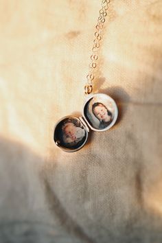 A luxury solid gold or silver locket with your photos transferred onto the metal. Minimal enough to wear everyday and high enough quality to last a lifetime. What Makes it Special:• Something like this literally does not exist! We developed our own unique process, where the photos blend into the metal itself. The color of the metal shines through the image, making it look like the luxury heirloom that it is.• It will last. Think of it as a piece you’ll wear every day and your grandchildren will Silver Brass Jewelry With Engraving Option, Vintage Locket Jewelry For Personal Use, Customizable Pendant Jewelry For Keepsake, White Gold Pendant Locket Necklace For Keepsake, White Gold Medallion Locket Necklace As Gift, Heirloom Jewelry With Polished Finish For Memorials, Minimalist Sterling Silver Locket Jewelry, Keepsake White Gold Medallion Jewelry, White Gold Medallion Keepsake Jewelry