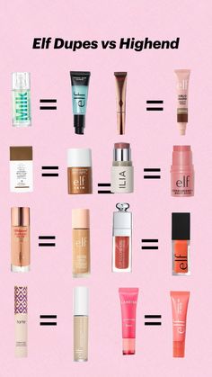 Elf Dupes vs Highend!!! #elf #dupesssss #elfdupes #summer2024 #ideas #Dupemakeup Best Elf Products, Makeup Removal Tips, Preppy Phone, Preppy Phone Case, Girl Math, Sephora Skin Care, Shape Tape