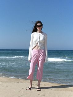 This is a feminine and casual pants by PONYTAIL that is made out of high quality and sturdy material. With distinctive mood of the design and comfortable wear, you can style it for your feminine daily outfit.- Full elastic waistband- Relaxed silhouette and elastic fabric- Trendy and comfortable mood Chic Pink Wide Leg Loungewear Pants, Chic Pink Loungewear Pants, Pink Wide Leg Ankle-length Pants For Spring, Spring Pink Wide Leg Ankle-length Pants, Pink High-waisted Pants For Day Out, Pink Bottoms For Spring Day Out, Pink High-waisted Bottoms For A Day Out, Pink Ankle-length Wide Leg Pants For Spring, Pink Long Pants For Daywear