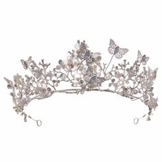 PRICES MAY VARY. Wedding braidal Crown is made of alloy, Rhinestone,and Pearl Princess Wedding Crwon Approx Size:13.7 (Length)*2.55 (Hight) inches, suitable for most women, bride and bridesmaid Bridal vinatge hair accessoies Crown available in glowing gold, silver Royal tiras and crown Perfect Wear it in Wedding,Birthday,Engagement,Pageant,Anniversary All our women hair accessories are made with great love and care. happy shopping chioce ABOUT US:We mainly deal in women's hair comb decoration, W Bridal Hair Bands, Butterfly Crown, Queens Tiaras, Butterfly Costume, Bride Crown, Pearl Butterfly, Pearl Headpiece, Silver Tiara, Bride Tiara