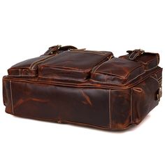 Buy TucciPolo 7028C Fashion Style Rare Cow Leather Men's Briefcase Laptop Bag -100% Guarantee genuine - excellent cow leather with double handles thats comfortable, and the strap can be adjusted freely. This bag can be used as: laptop bag, handbag, messenger bag, briefcase. Size approximately 16.5" L x 5" D x 12" H inches (42cm L x 13cm D x 30.5cm H) Color: Brown-red Weight: 1.64KG Bronze tone hardware Zipper top closure Features: * There're six pockets in the front, two pockets beside, one pock Leather Travel Bag With Top Carry Handle, Rectangular, Leather Top Handle Backpack For Travel, Leather Business Travel Bag, Leather Business Travel Bag With Double Handle, Business Leather Travel Bag With Double Handle, Leather Double Handle Business Travel Bag, Leather Crossbody Briefcase With Luggage Sleeve, Leather Top Handle Shoulder Bag With Luggage Sleeve, Leather Shoulder Bag With Luggage Sleeve And Double Handle