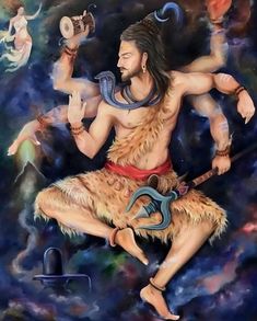 Maa Mahakali, Ganpati Art, Baby Neck Float, Indian Images, Shiva Tandav, Childhood Photography, Vintage Art Paintings