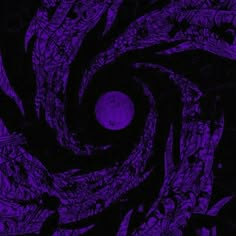 an abstract painting with purple and black colors