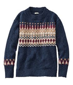 #LLBean: Women's Cotton Ragg Sweater, Crewneck Fair Isle Fair Isle Sweaters, Sweater Season, Built To Last, Xmas Ideas, Cozy Feeling, Fair Isle Sweater, Women's Sweaters, L L Bean, Homemade Gifts