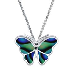 Add a laid-back vibe to your casual wardrobe with this Aleure Precioso abalone butterfly necklace.Click on this JEWELRY & WATCHES GUIDE to learn about fit, styles, materials and more! Add a laid-back vibe to your casual wardrobe with this Aleure Precioso abalone butterfly necklace.Click on this JEWELRY & WATCHES GUIDE to learn about fit, styles, materials and more! Pendant size: 3/4"L x 1"W Chain length: 18 in. Chain type: cable Nickel free Metal: brass Plating: fine silver Finish: polished Pack Butterfly Necklace Silver, Packaging Pouch, Butterfly Pendant Necklace, Wedding Watch, Butterfly Necklace, Butterfly Pendant, Watches Jewelry, Fine Silver, Gifts For Teens