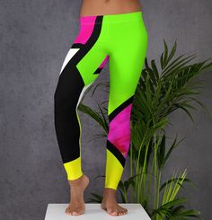 #neoncolors #colorblocking #leggings #abstractshapes #neonleggings #colorblockingfashion #yogapants #yoga #colorfulleggings #neon #womanfashon #teenfashion #workoutwear #fitness #graphicfashion #workoutgear #fashionleggings Moisture-wicking Stretch Leggings For Streetwear, Stretch Moisture-wicking Leggings For Streetwear, Fitted Elastane Leggings For Sports, Moisture-wicking Tight Leggings For Streetwear, Moisture-wicking Fitted Leggings For Streetwear, Sporty Fitted Leggings For Streetwear, Tight Moisture-wicking Leggings For Streetwear, Sporty Stretch Tights For Streetwear, Compression Elastane Leggings For Streetwear