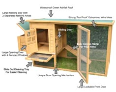 a diagram showing the parts of a chicken coop and its components labeled in russian on a white background