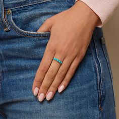 Handcrafted in 18-karat yellow gold, our Graduated Turquoise Ring features 0.68 carats of turquoise cabochons in varying sizes set in a four prong setting. With the largest turquoise set in the center and framed by slightly smaller stones, this ring is a true classic with wear forever appeal. Ring size 6.5 Carat Weight: 0.68 ct Custom sizes available upon request. Please email shop@jennifermeyer.com Made with love in Los Angeles Complimentary gift wrapping provided Turquoise Multi-stone Ring Fine Jewelry, Fine Jewelry Turquoise Multi-stone Ring, Raw Turquoise Ring, Collection Letter, Raw Turquoise, Color Crush, Gift Card Shop, Instagram Shop, Men Necklace