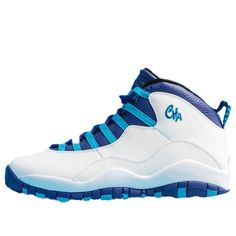 Air Jordan 10 Retro 'Charlotte Hornets' 310805-107 Retro Basketball Shoes  -  KICKS CREW White Throwback Custom Sneakers With Rubber Sole, Throwback Round Toe Sneakers For Light Sports, Sporty High-top Sneakers With Rubber Sole For Sports Events, Throwback Sports Basketball Shoes With Rubber Sole, Throwback Mid-top Custom Sneakers For Sports, Lace-up Basketball Shoes With Rubber Sole For Sports, Lace-up Basketball Shoes With Rubber Sole, Low-top Breathable Jordan Shoes, Low-top Breathable Jordan Shoes For Sports Events