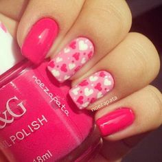 36 Romantic and Lovely Nail Art Design For Valentine’s Day Nails Painted, Acrylic Pink, Nagellack Trends, Romantic Nails, Pink Nail