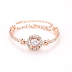 Ladies all-match simple temperament zircon bracelet. material: alloy Crystal Bangle, Wedding Party Jewelry, Opal Bracelet, Birthday Jewelry Gift, Rhinestone Bracelet, Wedding Bracelet, Metal Bracelets, Gold Fashion, Selling Jewelry