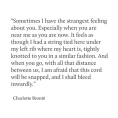 a quote from charlotte brontel about feelings