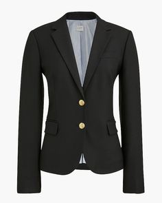 Professional Fall Blazer For Career, Professional Fall Career Blazer, Classic Fitted Sport Coat, Chic Business Sport Coat, Fitted Preppy Long Sleeve Blazer, Preppy Fitted Long Sleeve Blazer, Preppy Single-breasted Long Sleeve Blazer, Fitted Button-up Sport Coat For Work, Fitted Button-up Blazer