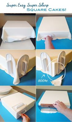 step by step instructions to make an easy cake box