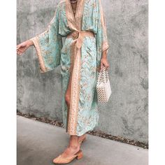 Bohemian Robes, Long Kimono Cardigan, Bohemian Beach, Long Kimono, Long Tunic, Kimono Cardigan, Kimono Dress, Chic Woman, Vintage Bohemian