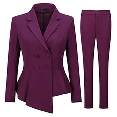 a women's purple suit and pants