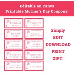 printable mother's day coupons