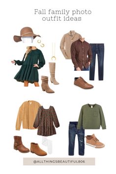 the fall family photo outfit idea is featured in an article about how to wear it