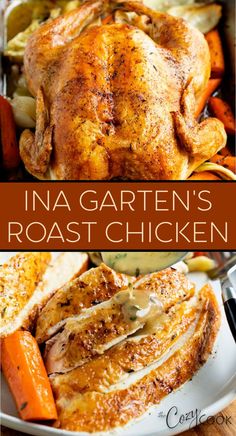 roast chicken with crispy skin and served with gravy Moist Roast Chicken, Half Baked Harvest Roast Chicken, Roasted Chicken Ina Garten, Ina Garden Perfect Roast Chicken, Roasting A Hen Whole Chickens, Ina Garden Perfect Roast Turkey, Roasting A Chicken In Oven, Roasted Chicken Whole Thanksgiving, The Best Roasted Chicken