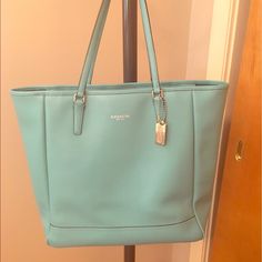 Turquoise Coach Bag - Gently Used. Comes With Original Protective Bag. Coach Bag, Michael Kors Jet Set, Coach Bags, Shoulder Bags, Blue Green, Color Blue, Michael Kors, Bag Lady, Turquoise