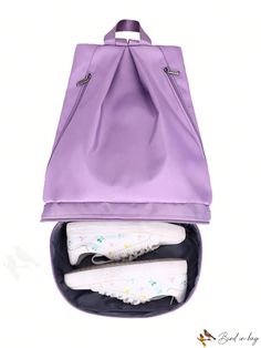 BirdinBag - Portable Purple Gym Bag with Wet/Dry Pocket - Ideal for Sports and Fitness Enthusiasts Purple Multifunctional Bag For Daily Use, Multifunctional Purple Bag For Daily Use, Multifunctional Purple School Bag, Functional Purple Gym Bag For Daily Use, Sports Bags With Zipper Closure And Softback, Sporty Purple Bag With Zipper Closure, Portable Sports Backpack, Versatile Purple School Bags, Versatile Purple School Bag