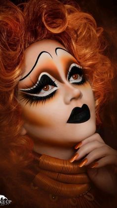 Drag Queen Makeup Looks, Drag Makeup For Women, Drag Makeup Looks, Fantasy Makeup Looks, Drag Queen Fashion, Drag Looks, Halloween Backgrounds Wallpapers, Halloween Nails 2022, Nail Designs Halloween