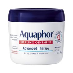 Aquaphor Healing Ointment Advanced Therapy Skin Protectant is a multi-purpose solution for many skincare needs. Aquaphor is the #1 dermatologist recommended brand for dry, cracked skin and minor wound care (1), and this body moisturizer ointment soothes and helps protect skin to enhance healing from skin irritations such as minor cuts and burns, cracked cuticles and dry feet, heels, hands and lips. Aquaphor Healing Ointment can also help prevent chafing and help protect skin from drying effects Aquaphor Healing Ointment, Best Drugstore Moisturizer, Dry Cuticles, Extremely Dry Skin, Dry Skin Body, Healing Ointment, Healing Therapy, Wound Care, Cracked Skin