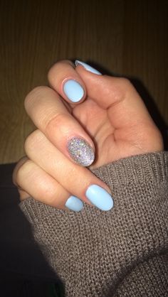 Blue Gel Nails, Baby Blue Nails, Baby Nails, Treat Yoself, Short Nail Designs, Baby Boy Newborn, Blue Nails, Short Nails