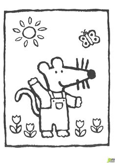 a black and white drawing of a dog with a backpack on it's back