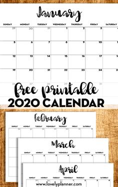 the free printable calendar for january and march is shown in two different font styles