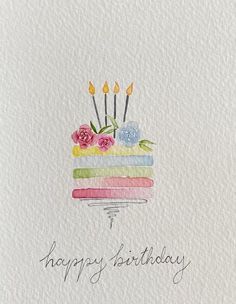 a birthday card with the words happy birthday written on it