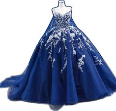 Blue Organza Ball Gown For Gala, Blue Organza Dress For Debutante Ball, Quinceanera Ball Gown With Floral Embroidery, Floral Embroidered Ball Gown For Quinceanera, Blue Organza Ball Gown For Debutante Ball, Blue Organza Ball Gown For Quinceanera, Blue Organza Ball Gown, Blue Floral Embroidery Wedding Gown, Blue Floral Embroidered Wedding Gown