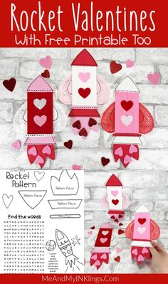 valentine's day craft project with free printable paper