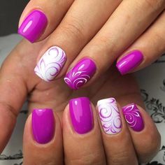 Exciting Summer nail art for you to get into the vacation mode. I am sure these summer nail designs will make you ready for your summer parties and trips. Fingernail Designs, Purple Nail Designs, Nail Art Designs Summer, Spring Nail Colors, Best Nail Art Designs, Spring Nail Art, Gel Nail Designs